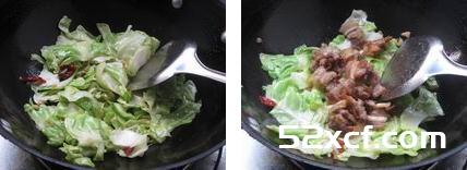 手撕包菜小炒肉的做法
