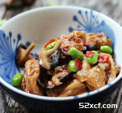 香菇毛豆油面筋的做法